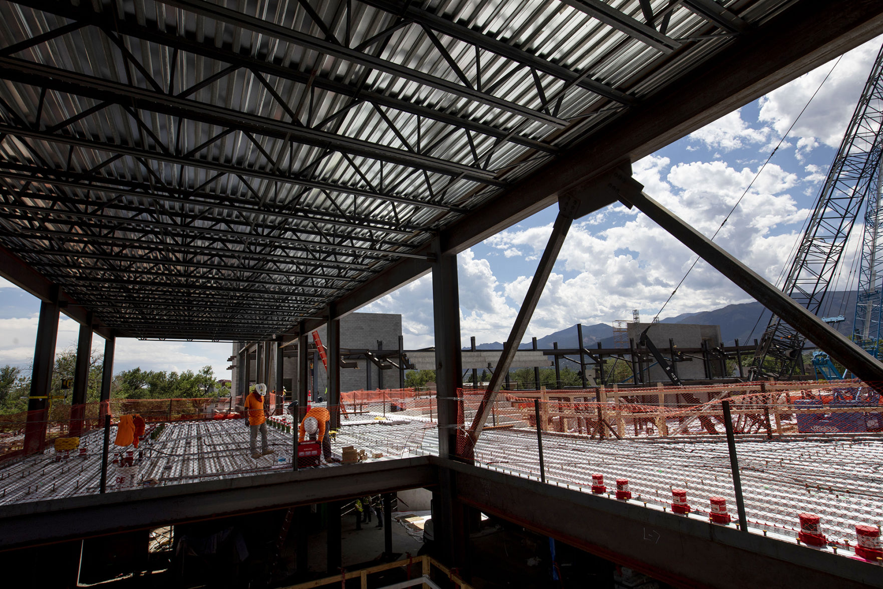 Construction of the Ed Robson Arena